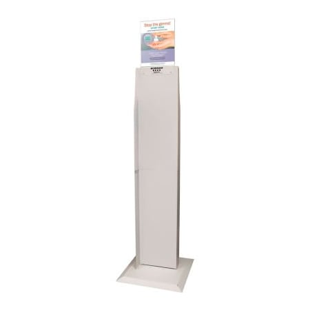 Bowman Dispensers Bowman Dual-Sided Floor Stand 17inW x 64.57inH x 17inD, Quartz Beige KS022-0012